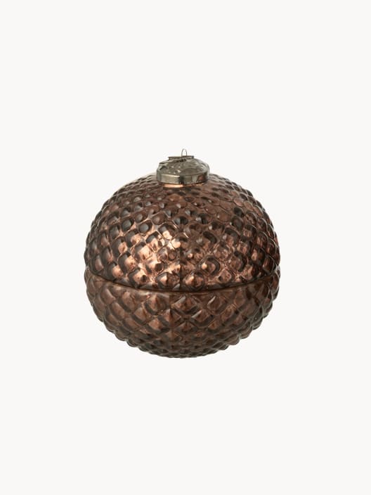 Vela perfumada adorno navideño bronce Ø12,5 cm (surtido)