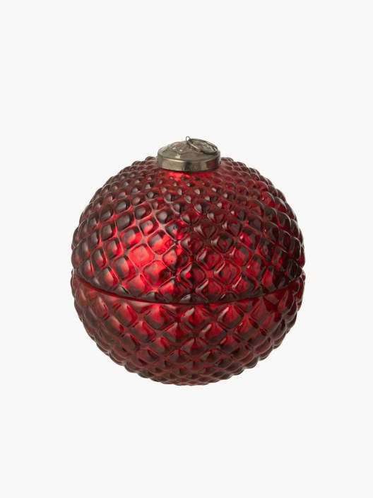 Vela perfumada adorno navideño roja Ø12,5 cm (surtido)