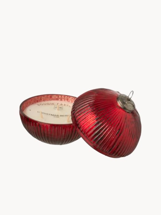 Vela perfumada adorno navideño roja Ø12,5 cm (surtido)