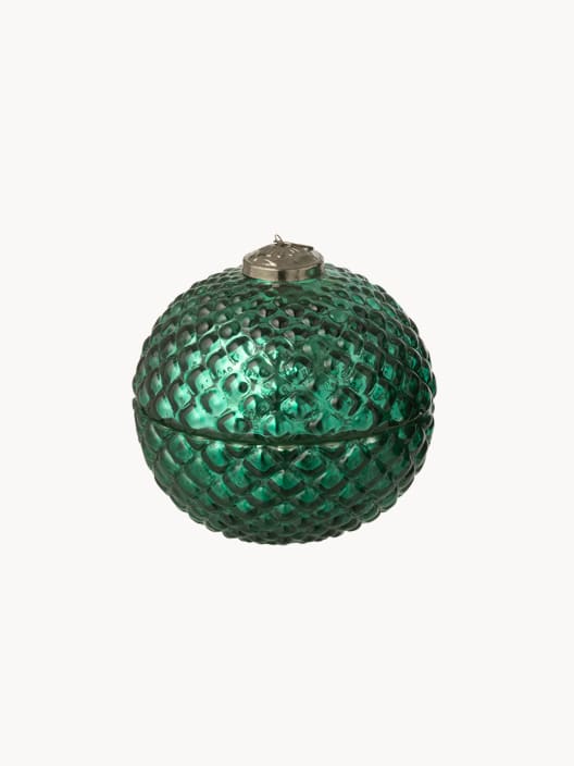 Vela perfumada adorno navideño verde Ø12,5 cm (surtido)