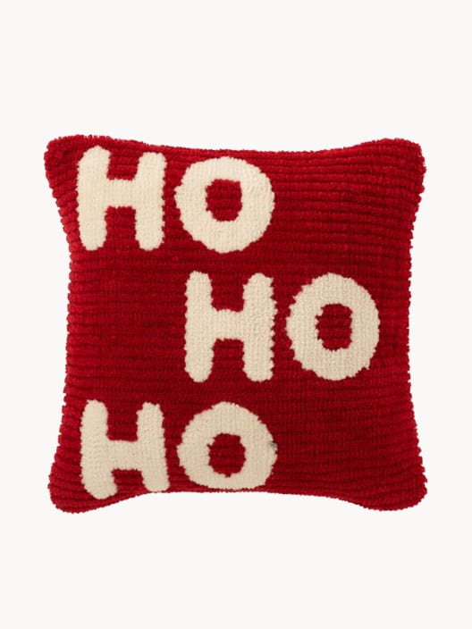 Cojín Decorativo Navideño "HO HO HO" Blanco/Rojo 45x45 cm (Surtido 2)