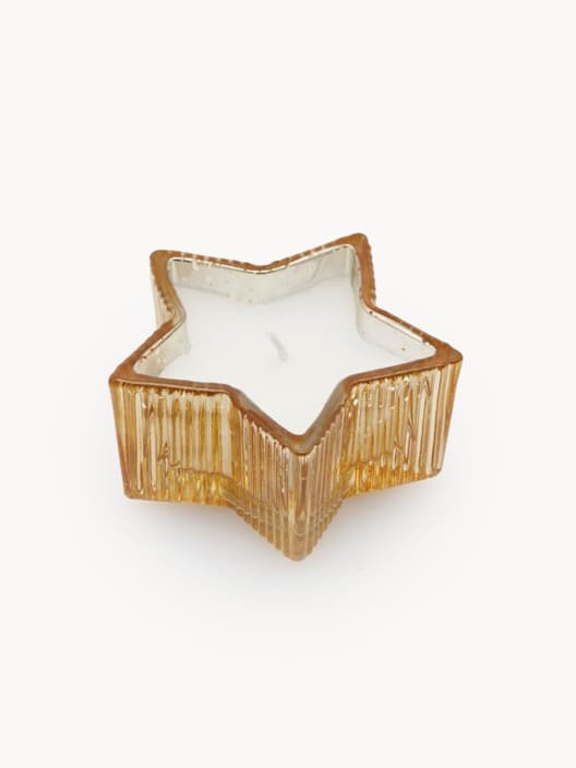 Vela estrella ámbar Ø8,5 cm