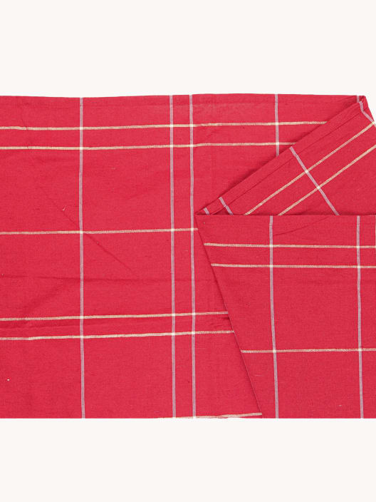 Camino de Mesa de Cuadros Rojo Heritage 50x160 cm