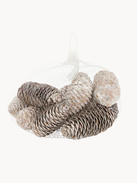 Piñas decorativas nevadas en bolsa 150 g