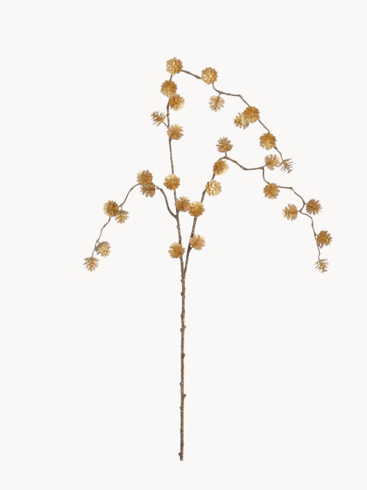 Rama de piñas doradas decorativa 94 cm