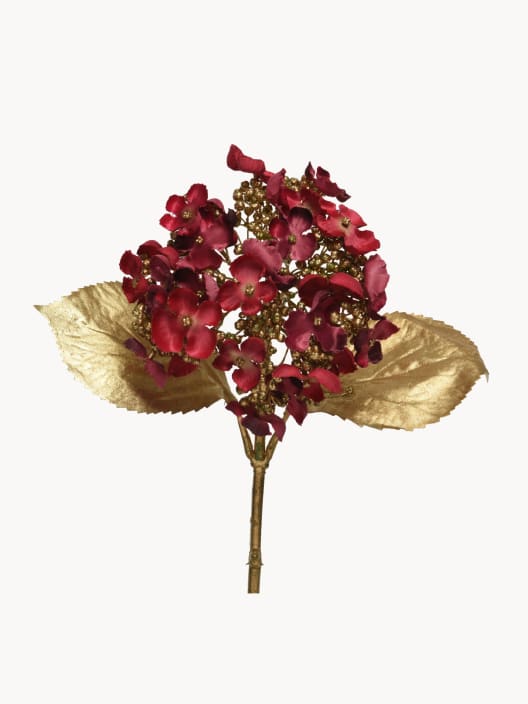 Rama de hortensia burdeos decorativa 67 cm