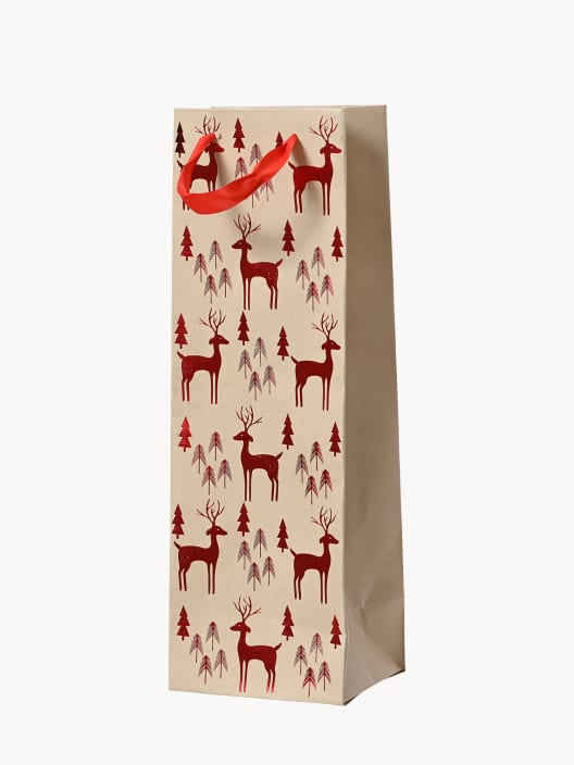 Bolsa Regalo Roja Surtida 12x10x36 cm (Set de 2)