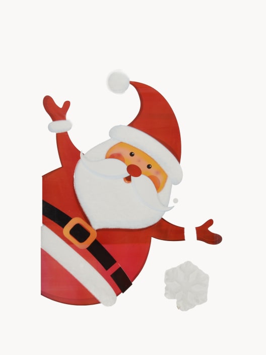 Set 3 Pegatinas de Ventana Navideñas Surtidas (Santa, Pingüino, Muñeco de Nieve)