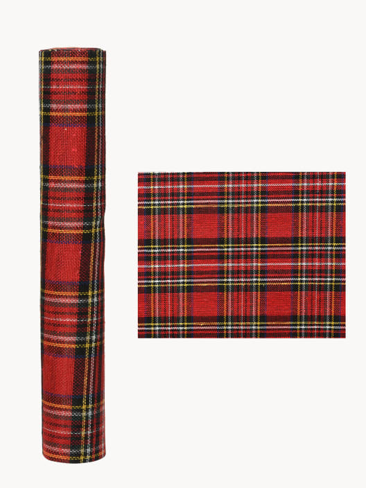 Camino de mesa a cuadros Rojo/Verde (35x200 cm)