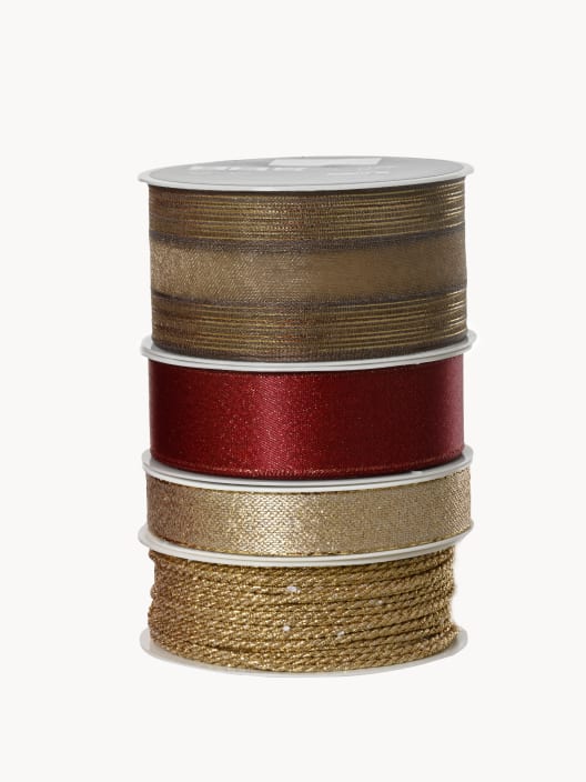 Lazo surtido en tonos burdeos y dorado 727449