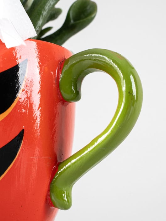 Taza decorativa con Echeveria - Especial Halloween