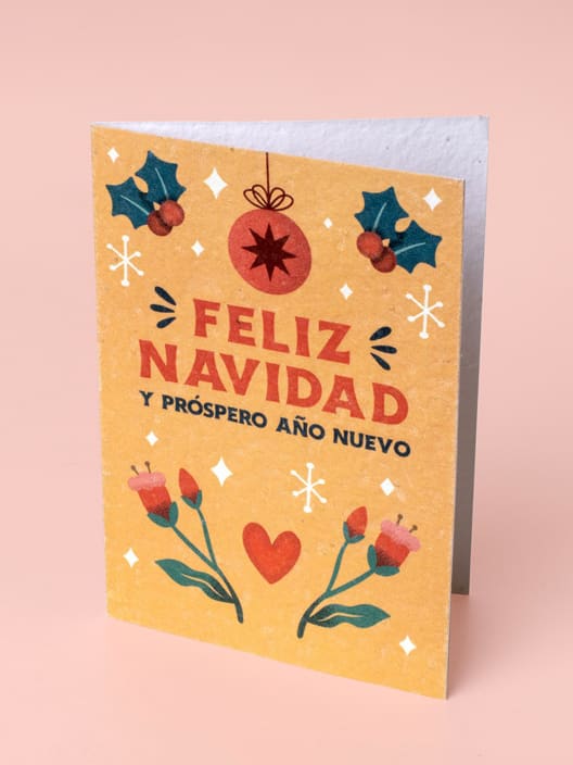 Postal Plantable "Feliz Navidad y Próspero año nuevo"