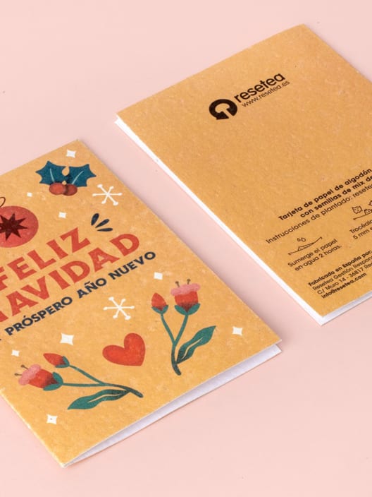 Postal Plantable "Feliz Navidad y Próspero año nuevo"