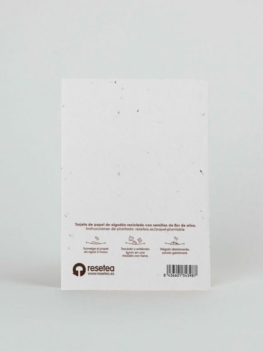 Postal Plantable "Te quiero Mamá. Gracias por ayudarme a florecer"