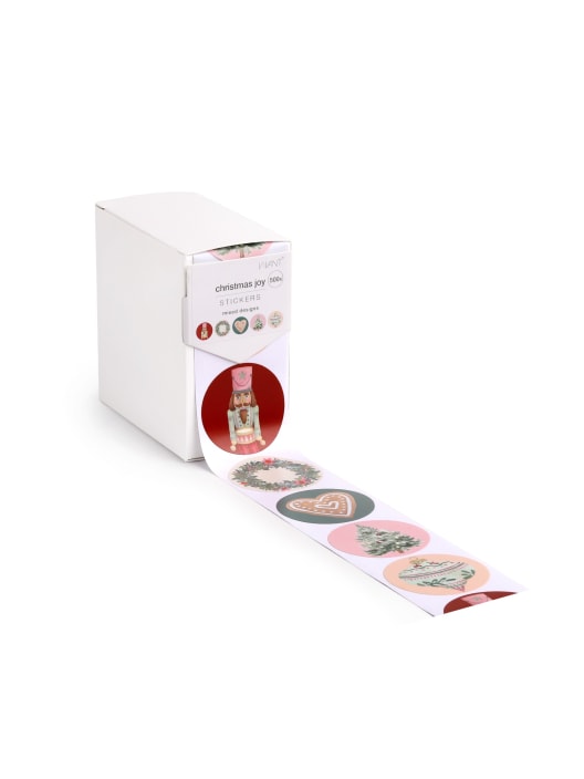 Pegatinas Christmas Joy Ø4 cm (set 500 uds)