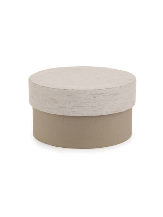 Caja de regalo redonda beige - talla S