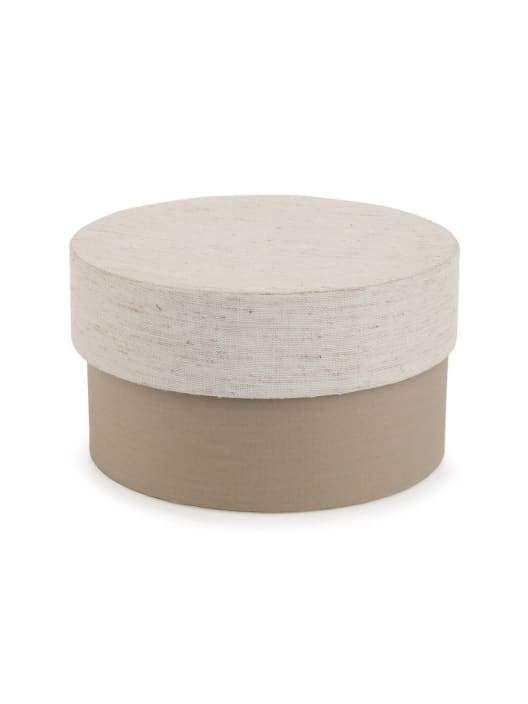 Caja de regalo redonda beige - talla M