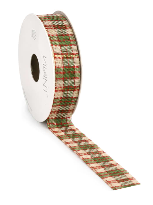 Lazo de cuadros verde 25 mm × 15 m (set 2 uds)