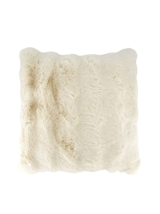 Cojín de pelo beige 45×45 cm
