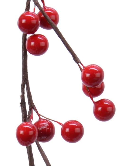 Guirnalda artificial de bayas rojas 130 cm