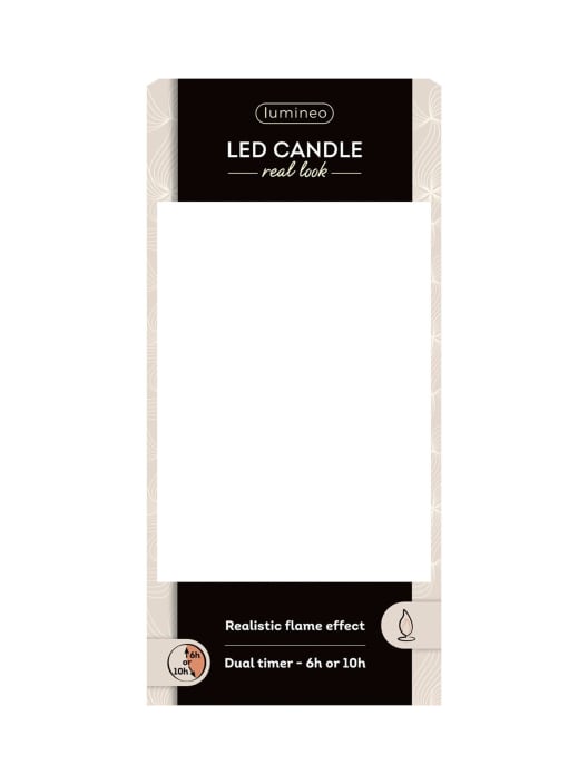 Vela LED granate con efecto llama Ø7,5×20cm