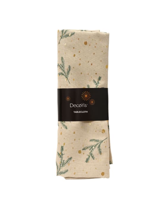 Mantel de ramitas beige 140×250 cm