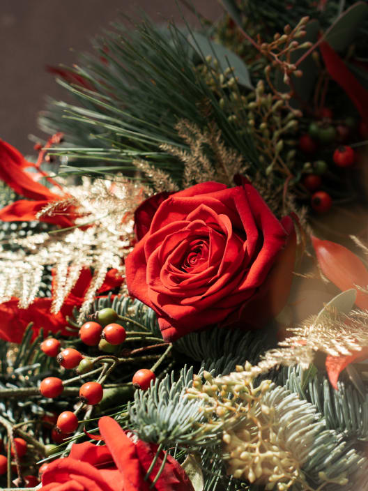 Navidad Tradicional - Pack Corona + Centro + Ramo + Adviento