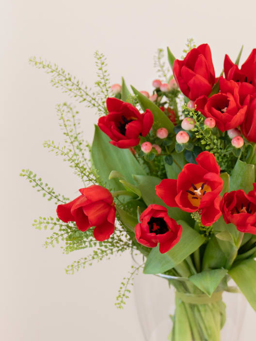 Ramo San Valentín 20 tulipanes rojos