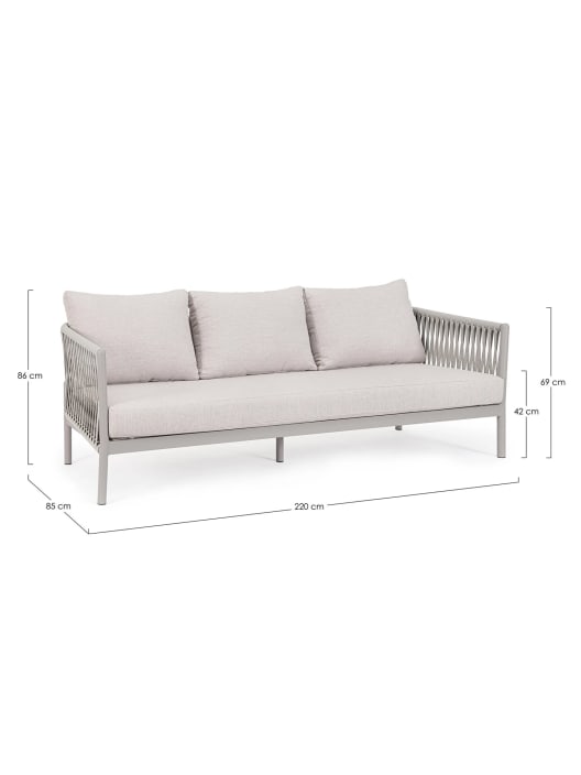 Conjunto de jardín Bizzotto FLORENCIA de aluminio moon