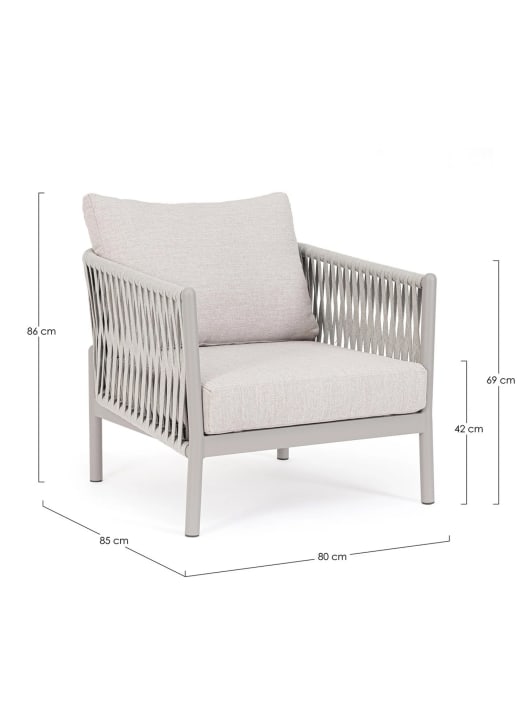 Conjunto de jardín Bizzotto FLORENCIA de aluminio moon