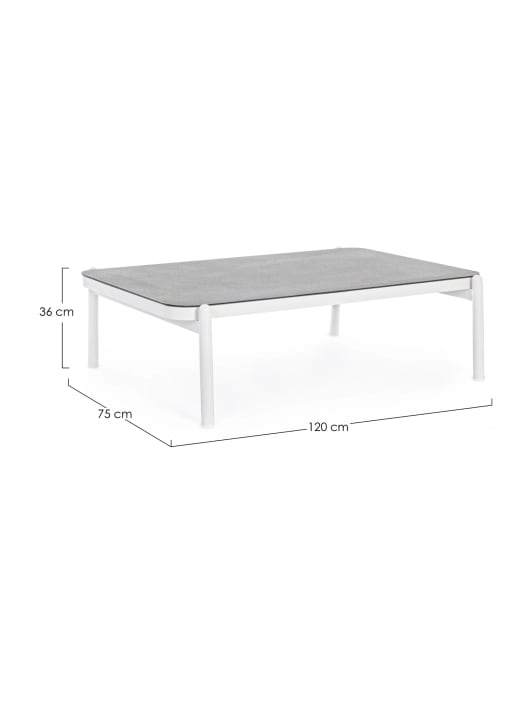 Conjunto de jardín Bizzotto FLORENCIA de aluminio blanco