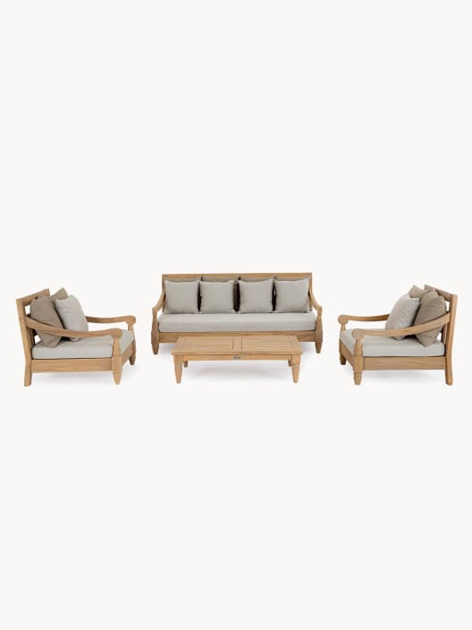 Conjunto de jardín Bizzotto BALI de teca beige