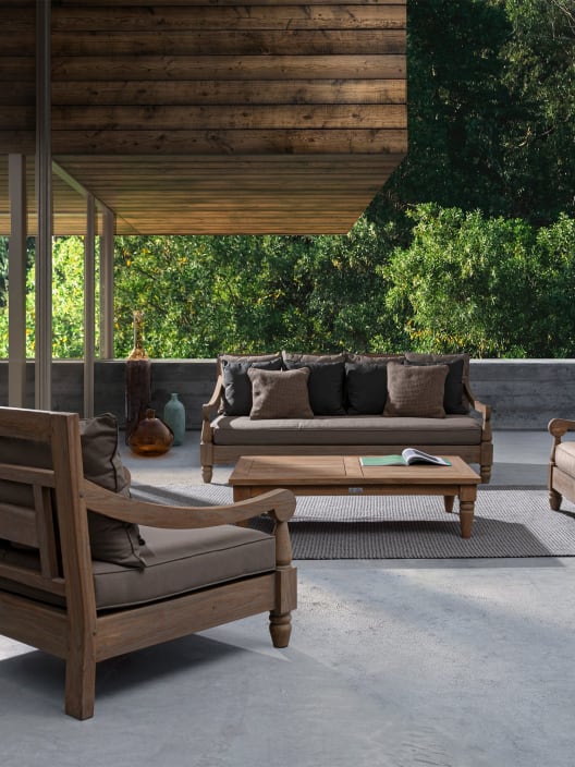 Conjunto de jardín Bizzotto BALI de teca beige