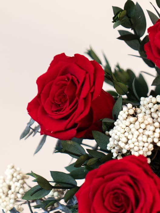 Ramo San Valentín 6 rosas preservadas