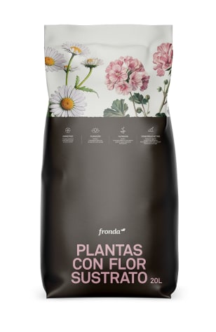 Saco de sustrato para plantas con flor de 20L