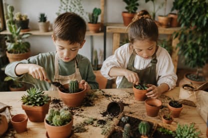 Taller infantil de cactus y crasas