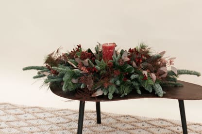 Taller de centro de mesa navideño