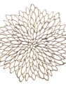 Mantel Individual en Forma de Flor champagne con brillo
