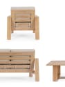 Conjunto de jardín Bizzotto BALTIC de aluminio natural/beige