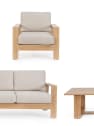Conjunto de jardín Bizzotto BALTIC de aluminio natural/beige