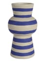 Jarrón Rayas Azules de Terracota