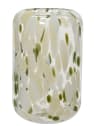 Jarrón Tubo de Cristal Verde/Beige