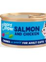 Alimento húmedo para gatos adultos - Trocitos en salsa de salmón y pollo Edgard&Cooper