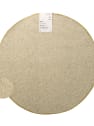 Mantel Individual Redondo beige con Borde dorado