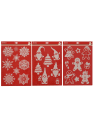 Set 3 Pegatinas Blancas de Navidad (Noel, Copo, Jengibre) Kaemingk