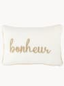 Cojín Bonheur blanco 30x45 cm