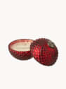 Vela perfumada adorno navideño roja Ø12,5 cm (surtido)