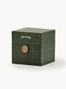 Caja Decorativa Cuadrada verde con Estampado de Cuadros