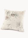 Cojín marfil Decorativo Suave con Bordado de Piñas