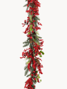 Guirnalda de Navidad Norah roja con bayas 180 cm